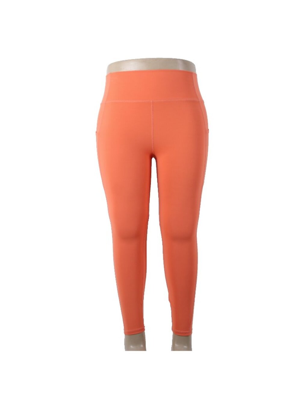 Fabletics AW Pant NEW $70 Pure Luxe Sz XL x 25 Orange Pockets Poly Elastane